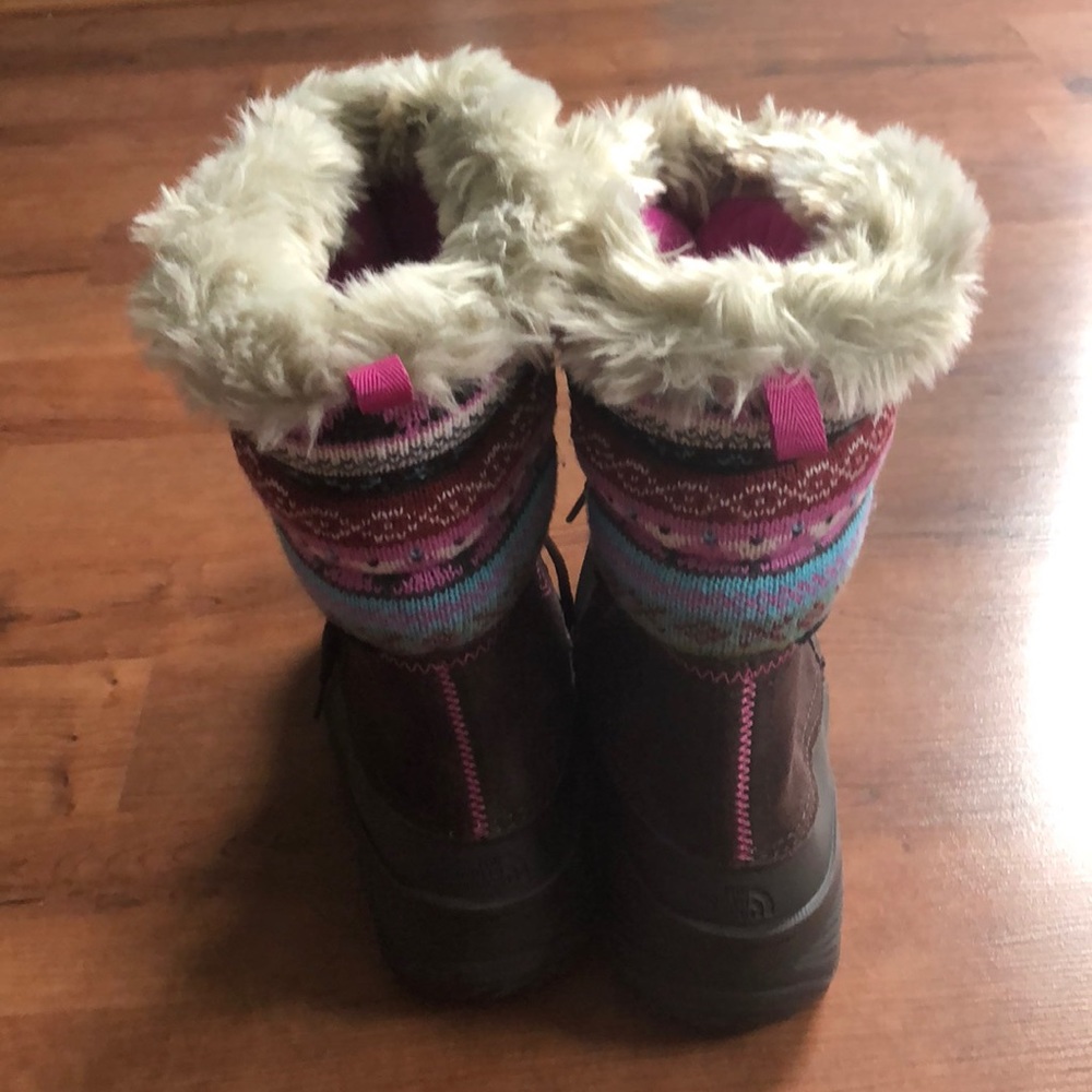 The North Face boots.